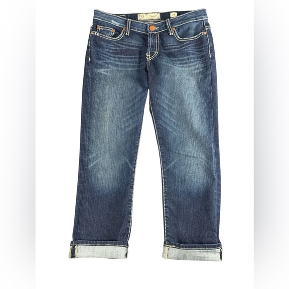 BKE Denim - BKE Buckle Payton Jeans Women's Sz 29 Stretch Cropped Low Rise Dark Wash BK12163